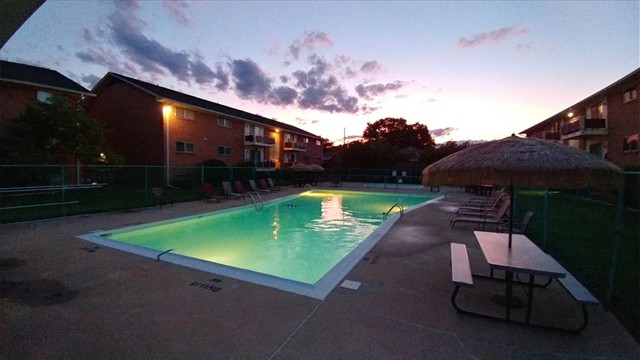 Pool at dusk